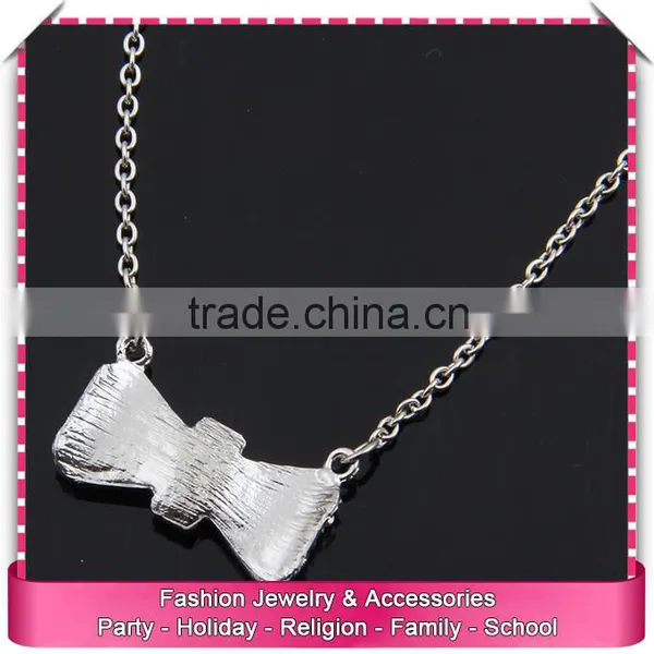 Imitation Crystal Pendant Long Necklace, Low Price Pure Imitation Silver Chain Necklace photo-3