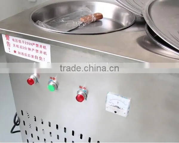 Newest Double Pan Rolling Fry Ice Cream Machine for Sale photo-3