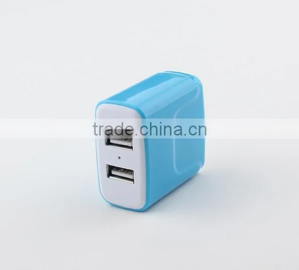 Portable 2 USB Ports Mobile Phone Travel Charger With US / EU Plug photo-4