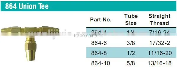 864 Union Tee,Air Brake Fittings for Copper Tube,Brass Valve photo-5