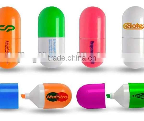 Capsule Pill Shaped Highlighters/multi Colored Highlighter Pen photo-6
