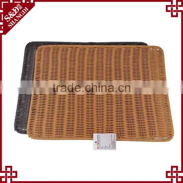 SGS Testing Wholesale Food-safe Fruit Dessert Rattan Placemats Bread Display Rack photo-2