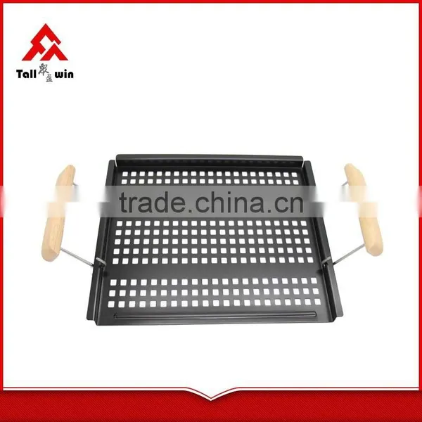 Factory Price Stainless Steel Foldable BBQ Grill Pan With Handle photo-3