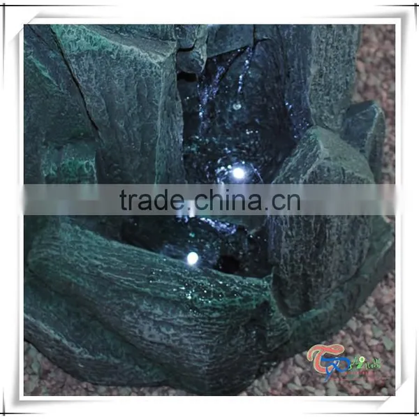 Beautiful Tabletop Artificial Fiberglass Rock Waterfall photo-5