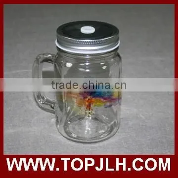 430 ml Creative Juice Drinking Mug Glass Mason Jar photo-6