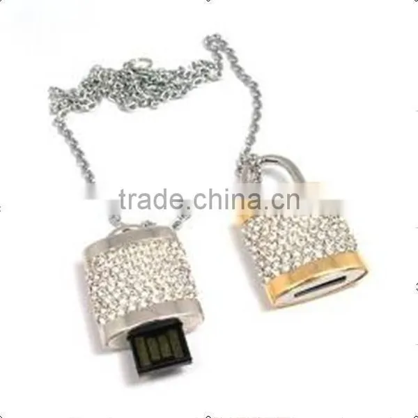 Promotional Jewelery Lock USB Memory Drive/ Crystal USB Stick