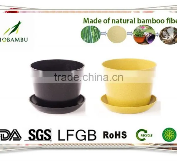OEM Available No Pollution Antique Bamboo Fiber Flower Pots photo-6