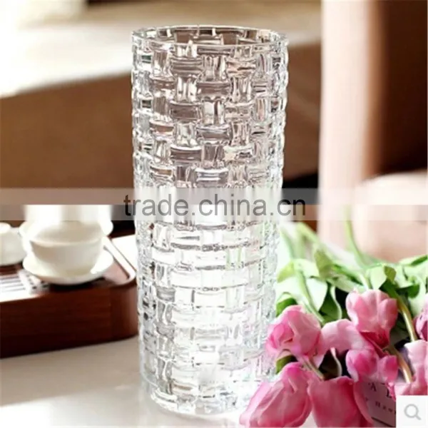 Straight Hape Glass Vase With Weave for Decoration&Gift photo-3