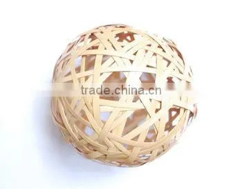 Eco Friendly 100 % Natural Handwoven Bamboo Rattan and Seagrass Decorative Ball photo-2