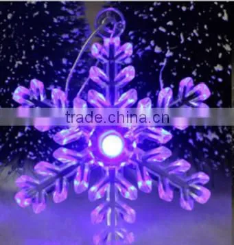 Led 7colors Light Plastic Acrylic Christmas Snowflake Ornament photo-3