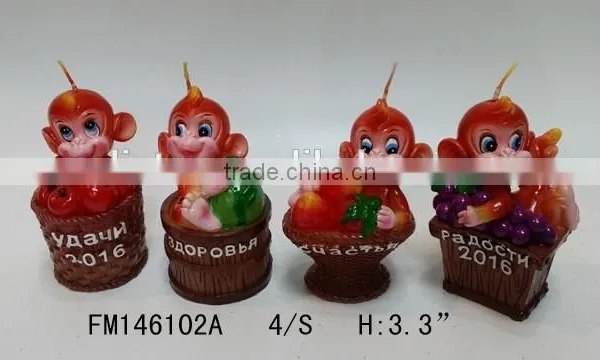 2016 New Year Gift Monkey Shape Candle photo-3