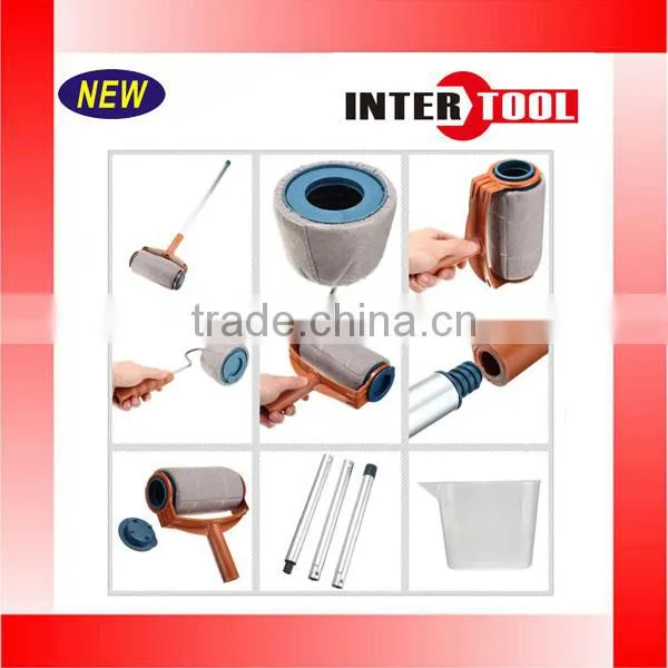 6Pcs/set Paint Roller Brush Handle Pro Flocked Edger Room Wall Painting Runner photo-5