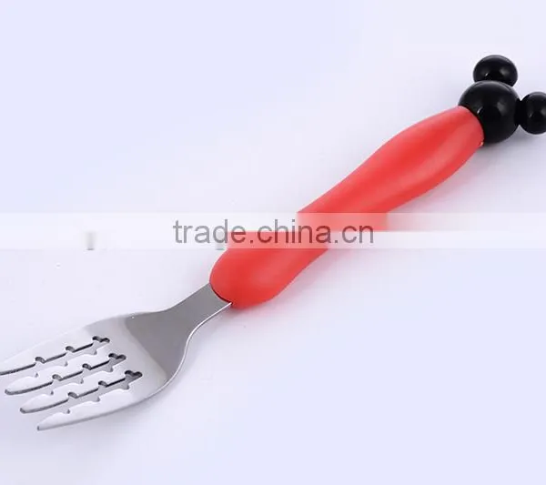 BXZ15 Adorable Cute Carton Cutlery Set Kitchen Utensils Baby Spoon and Fork Set photo-6