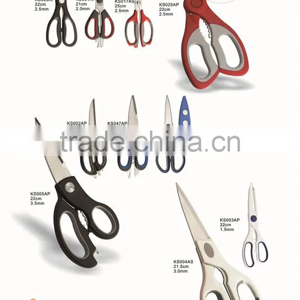 Plastic Handle Blue Stainless Steel Kitchen Scissors RTKS008AP photo-2