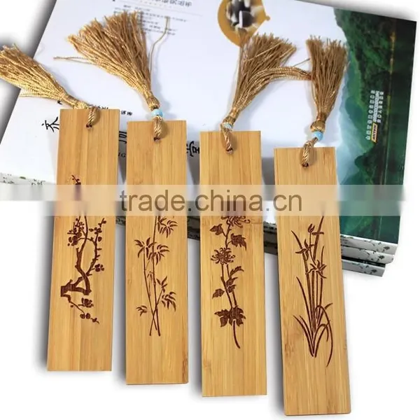 Laser Engraved Fancy Bamboo Bookmark photo-2