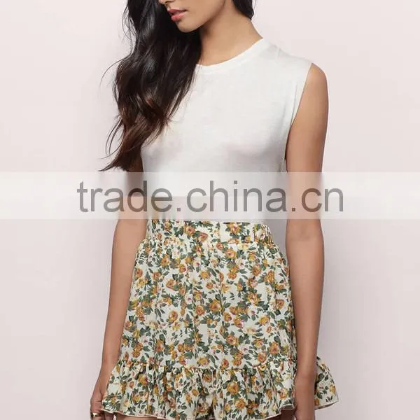 Wholesale New Style Hot Sales Girl Short Pants Customized Womens Loose Fit Summer Floral Printed Cheap Beach Shorts photo-4