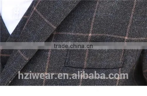 BOY'S TR CHECKED SUITS- JACKET&PANTS&VEST photo-5