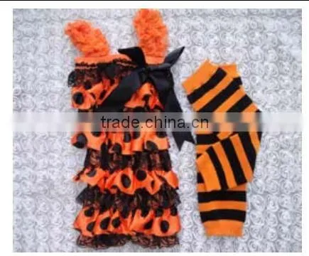 2016 Chian Product and Wholesale Halloween Set With Romper and Tops and Legging Warmer for Baby photo-3