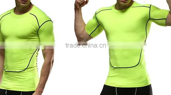 2017 New Mens Short Sleeve Custom Running Compression Shirts photo-6
