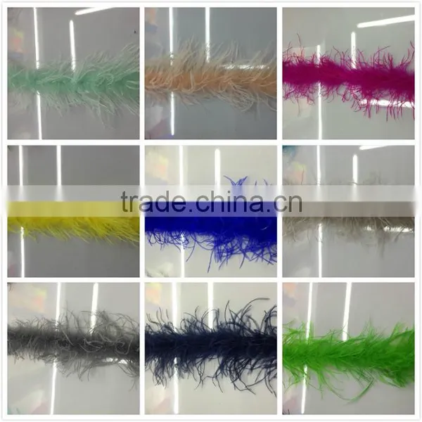 2016 New Style Fashion Solid Colors 200cm Ostrich Feather Boa For Decorate photo-3