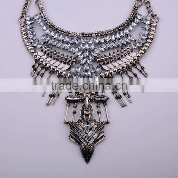 Latest Vintage Tribal Alloy Resin Fashion Beaded Jewelry Necklace photo-5
