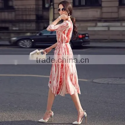 Z&M Women's 2017 New Fashion Dress Silk Dress Dress Dress photo-2