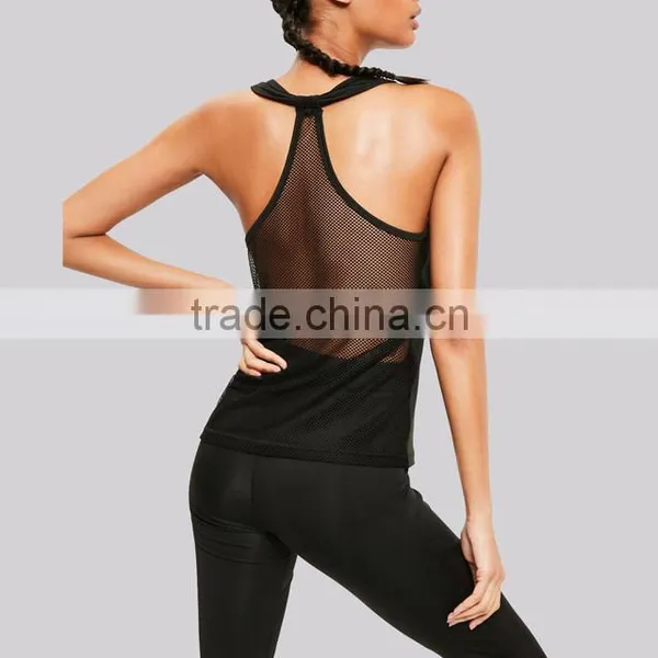 Hot Sale Womens Gym Vest Training Singlet Skinny Sports (Wear) Yoga Top photo-2