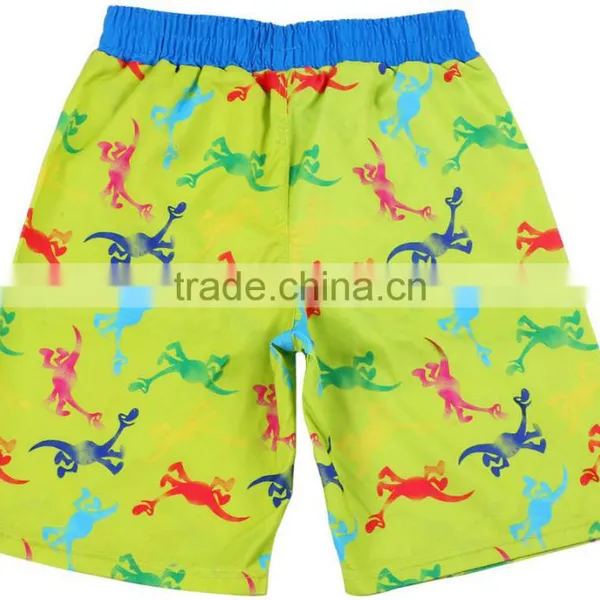 High Quality Kids ClothingCrabs Printing Color Blocks Boys Shorts With Four Eyelets Drawstring photo-2