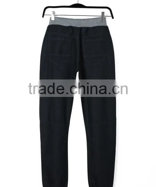 Guangzhou Garments Factory New Style Dark Blue 11 Years Old Jeans Trousers for Children photo-2