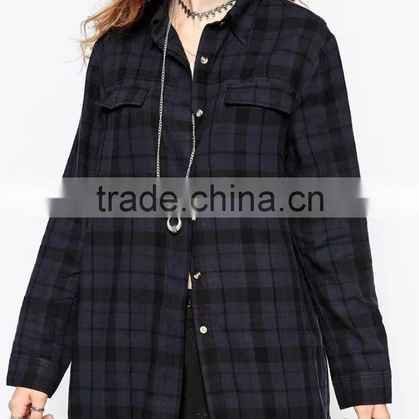 2015 KAIYA Elegant Design Blouses Ladies Western Wear Oversized Shirt Dress Long Sleeve Party Holiday Wearing photo-3