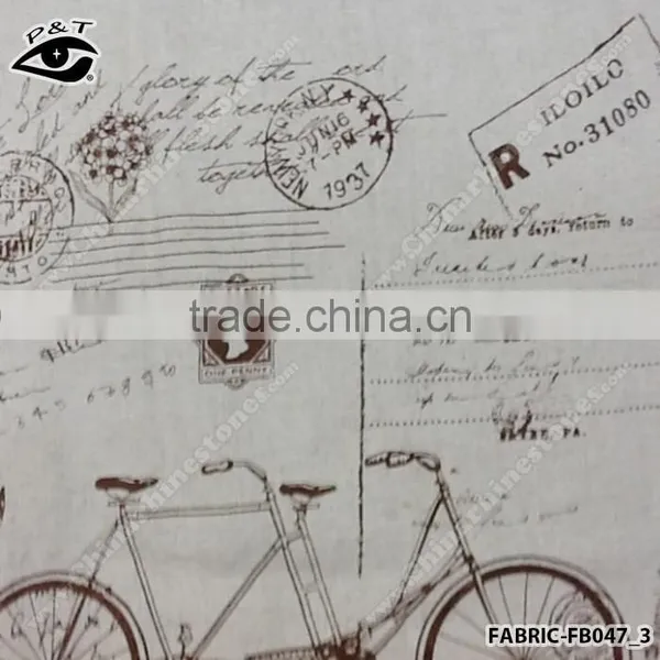 Wholesale Linen Fabric Bicycle Pattern Fabric for Household photo-4