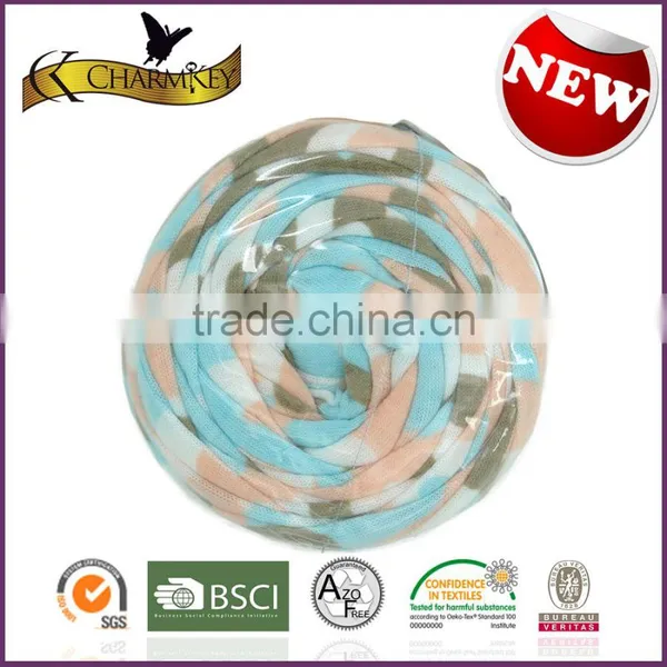 Charmkey Ribbon Yarn Printed Dyed Spaghetti Yarn Cotton Polyester t Shirt Yarn photo-2