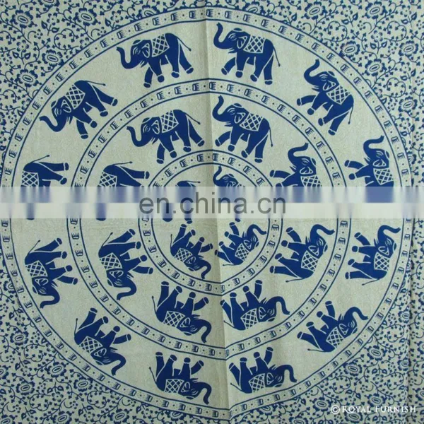 Elephant Design Mandala Pattern Beach Tapestry