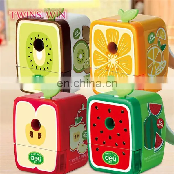 Best Selling School Stationery Items List With Price Photos ,America Hottest Funny Fruit Design Plastic Pencil Sharpener Machine photo-4