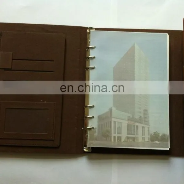 Paper Print School Spiral Leather Custom Notebook photo-6