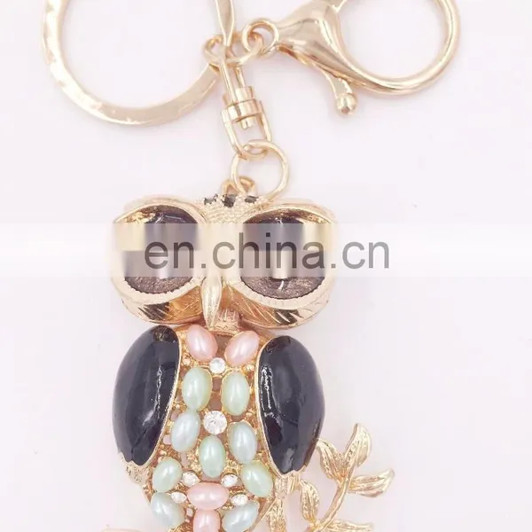 Fashion Cute Owl Keychain Key Chain Ring Holder Gift Women Bag Pendant photo-4