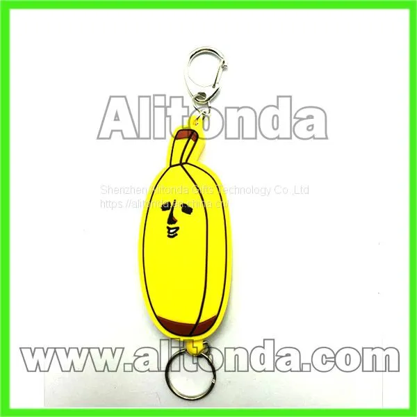 Custom Soft Pvc Cartoon Easy to Pull Buckle Badge Reel for Keys Certificate photo-2
