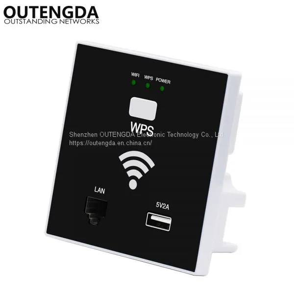 300Mbps Best Reliable Design POE 100v/220v in Wall AP WiFi Access Point for Hotel Wifi Hotspot WISP WPS Wireless AP Router for Hotel photo-2