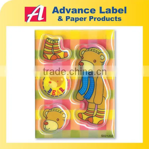PVC Cartoon 3d Sponge Puffy Sticker