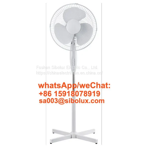 16 Inch Electric Plastic Standing Fan/ Stand Fan With Cross Base and Remote Control photo-4