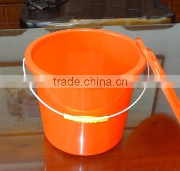 3L Round Plastic Bucket With Lid, Steel Handle, Plastic Barrel and Pail photo-3