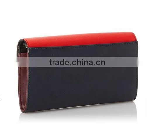 Saffiano Leather Ladies Envelope Clutch Wallet Crossbody Wallet Bag With Shoulder Chain photo-5