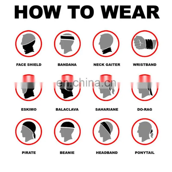 JOHNCOO Bicycle Fishing Sport Bandanas Clown Tube Neck Gaiter Polyester Seamless Men's Face Bandana Headwear photo-4