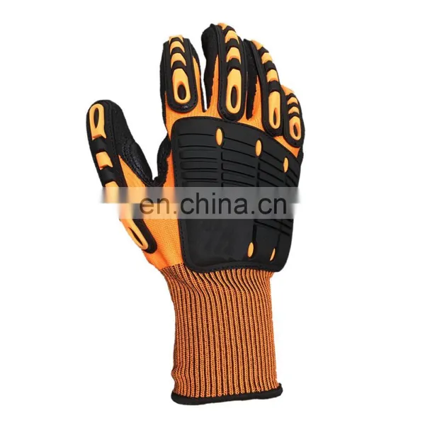 TPR Mechanical Protection Industrial Cut Resistant Safety Hand Anti Impact Resistant Work Gloves photo-3
