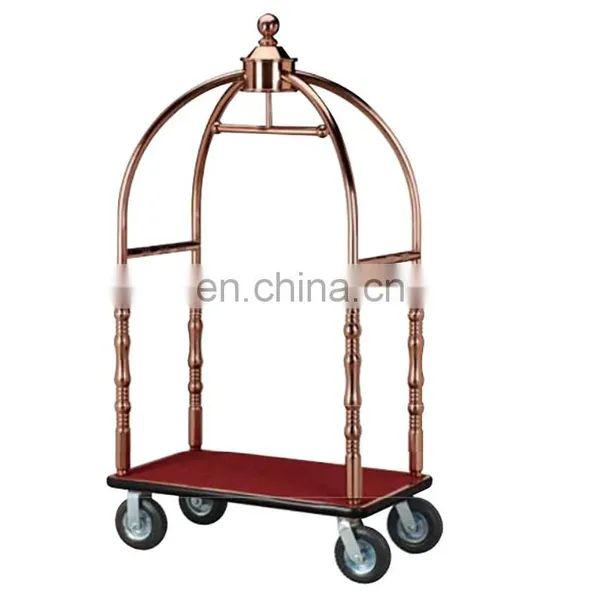 Sales Promotion Luxury 5 Star Lobby Luggage Cart Royal Polo Luggage Trolley/ Hotel Luggage Trolley Cart photo-2