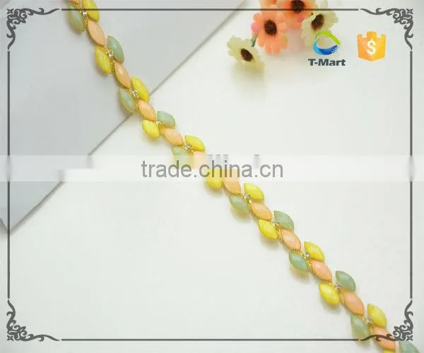 Gold Plating Jelly Color Stone Chain photo-3
