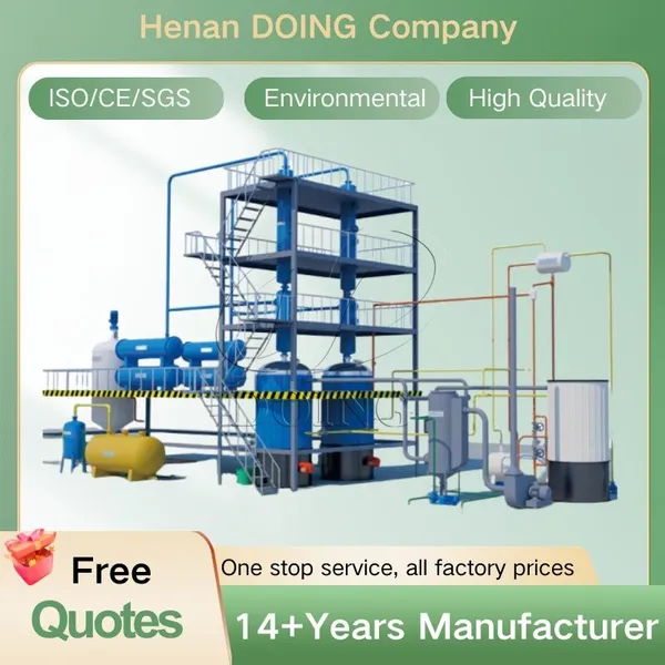 Latest Technology Waste Motor Engine Oil Distillation Machine Refine Pyrolysis Oil to Diesel With Solid Catalyst Design photo-2