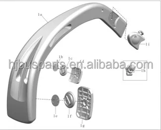 Bus Mirror HJRB 00163B Kinglong Spare Parts Auto Dimming Bus Rearview Mirror Bus Spare Part photo-4