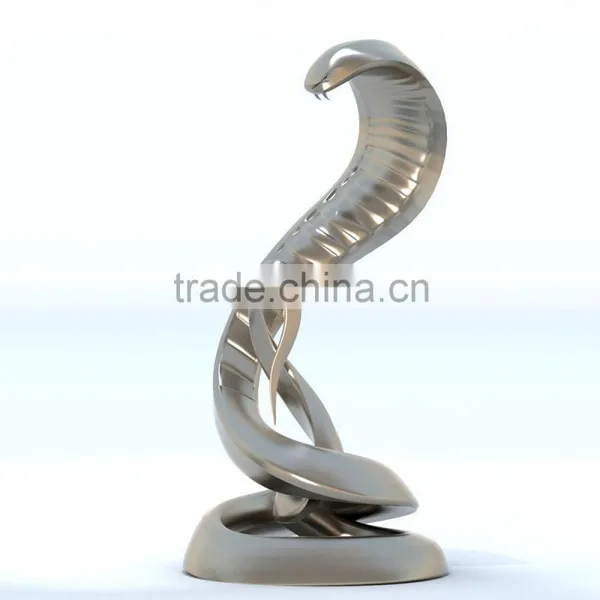 Stainless Steel Forged Snake Sculpture for Interior Home Decoration photo-2
