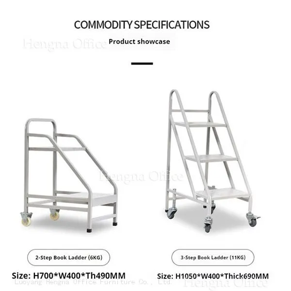 Superior Quality Portable Book Access Ladder With Universal Jointed Wheels & Brake – Great for Home Libraries and Book Collections